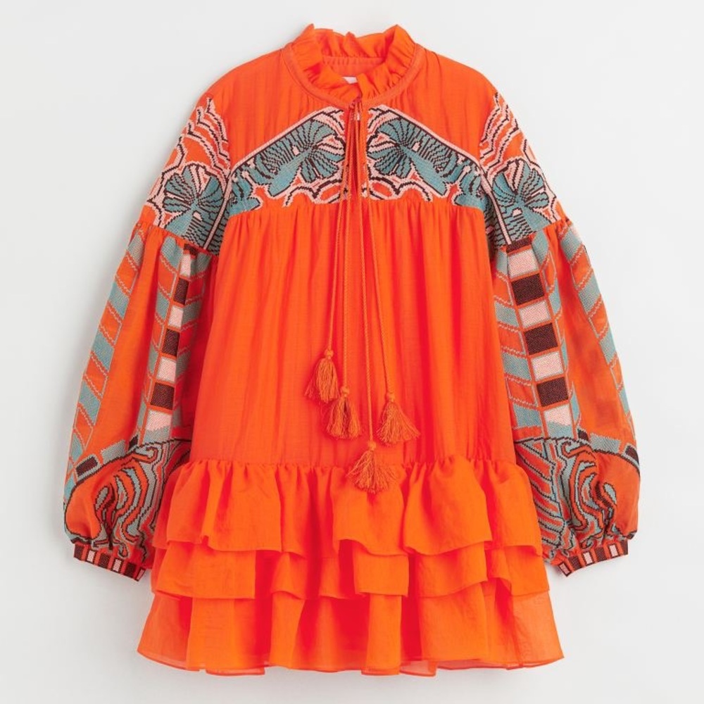 In stock! Iris Apfel X H&M HM Flounce-hemmed tunic Medium / XXL